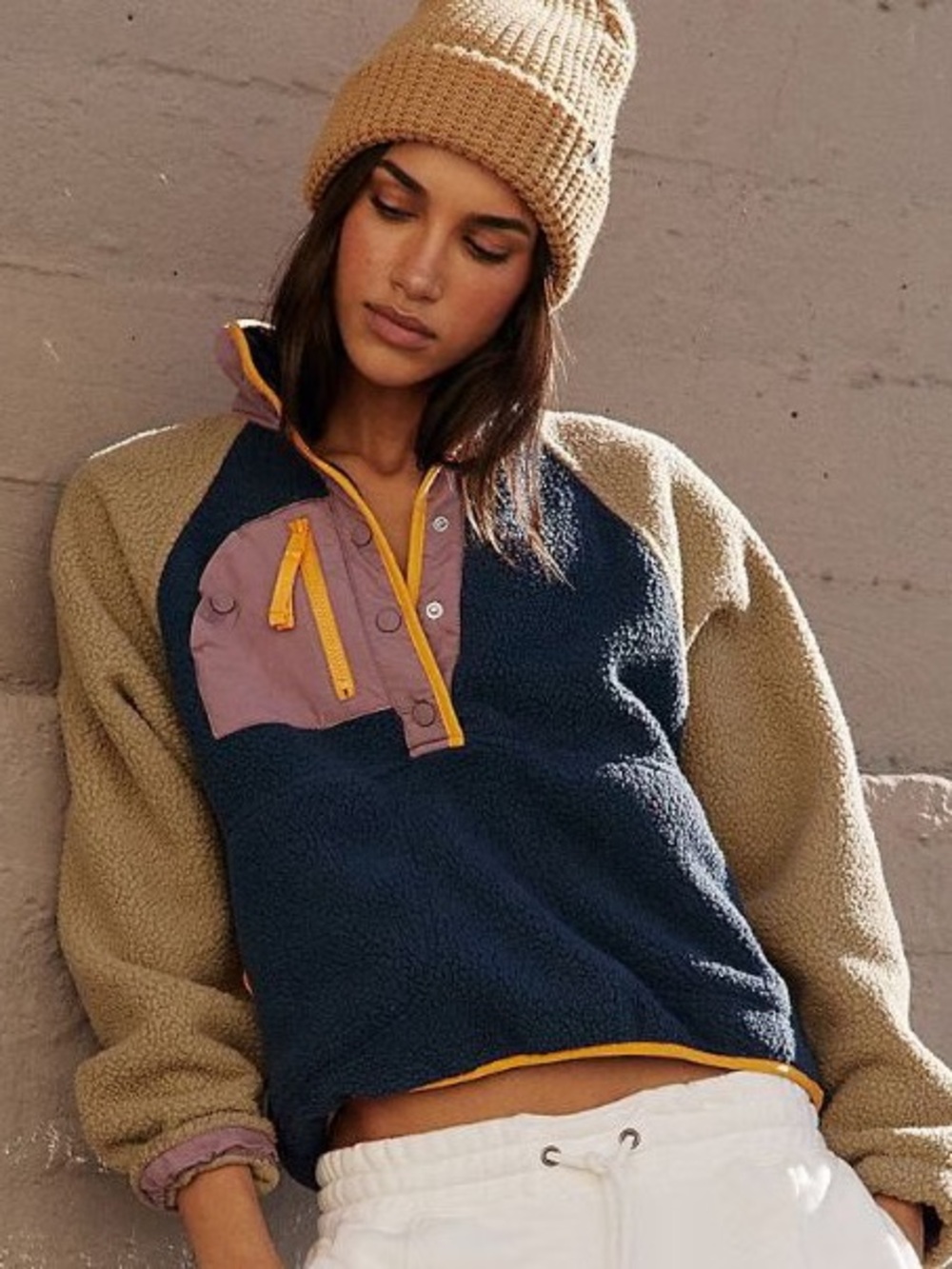 FP Movement Hit the Slopes colorblock fleece. XS.